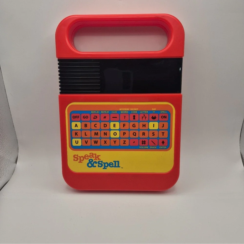 Speak & Spell Electronic Game Tested Works Spelling Red Yellow Retro 80s